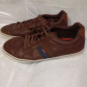 Levi's Comfort Faux Leather Sneakers Brown Size 11 Low Top
